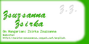 zsuzsanna zsirka business card